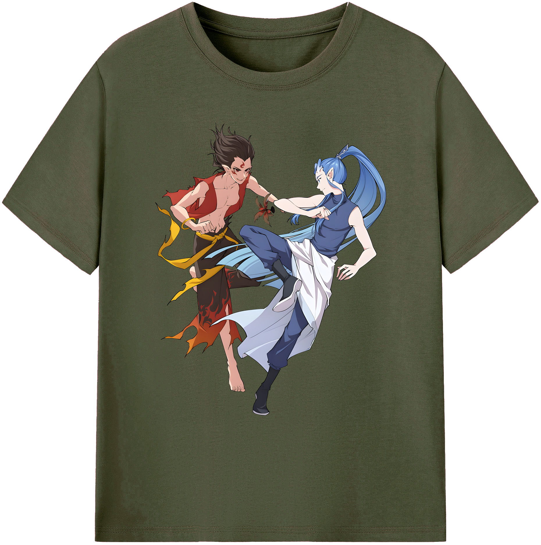 （画像用） Ne Zha 2 ナタ 魔童の大暴れ 綿100％ メンズ半袖Tシャツ｜肌触りやわらか＆通気性